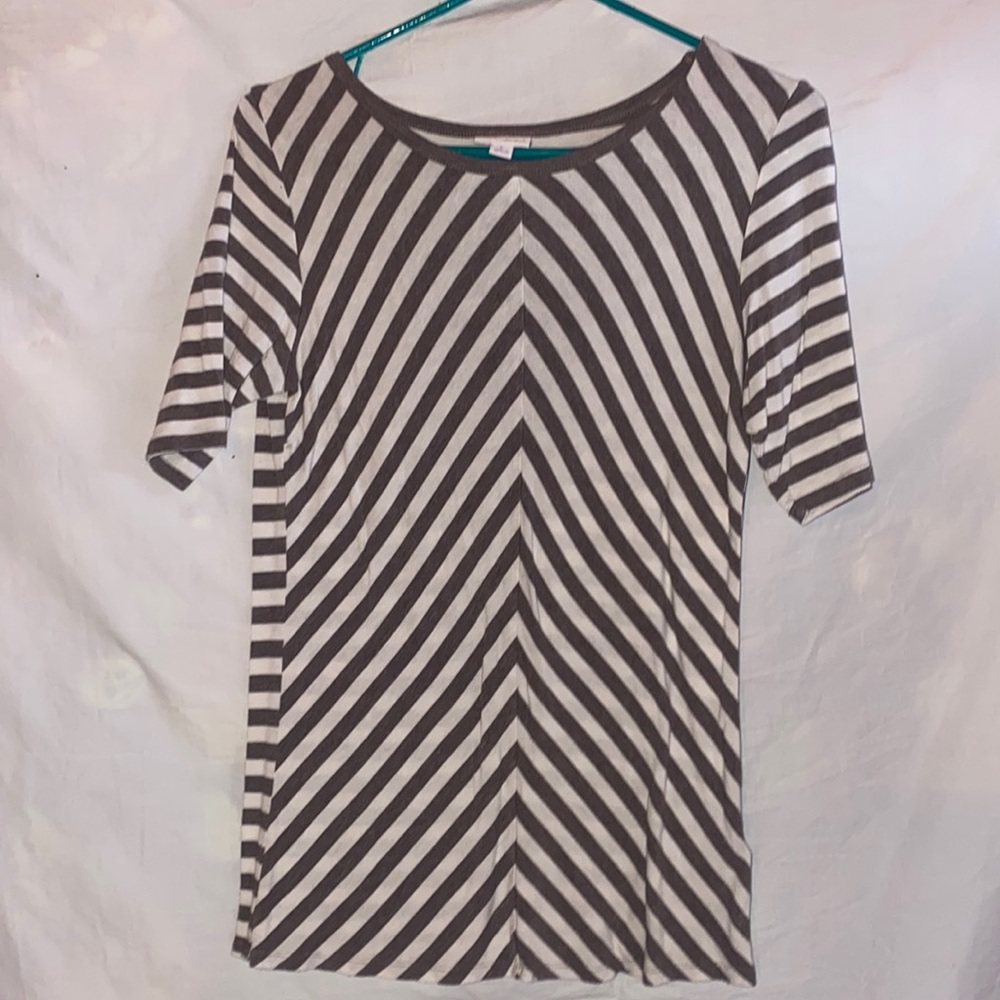 Cream and brown t-shirt